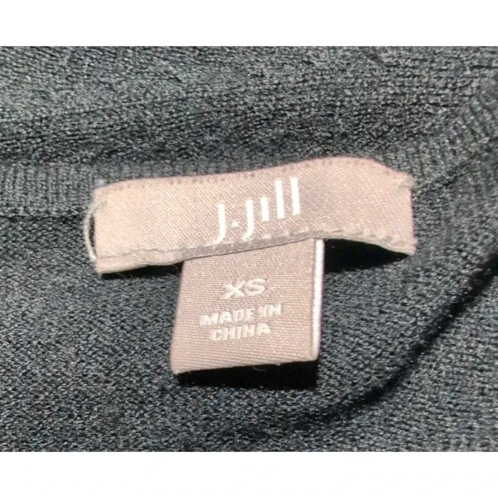 J Jill Side Button Black Sweater XS Women's Winter Silk Blend Casual Chic Cozy - Picture 6 of 6